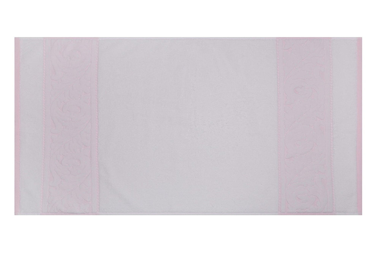 Set prosoape de baie 2 bucăți Sultan, Diverse culori, 70x140 cm - Alb - Roz | SKU: 317HBY1535 | Set prosoape de baie 2 bucăți Sultan, 70x140 cm, varianta Alb - Roz, produs pentru amenajarea locuinței, disponibil online în România la CasaMob