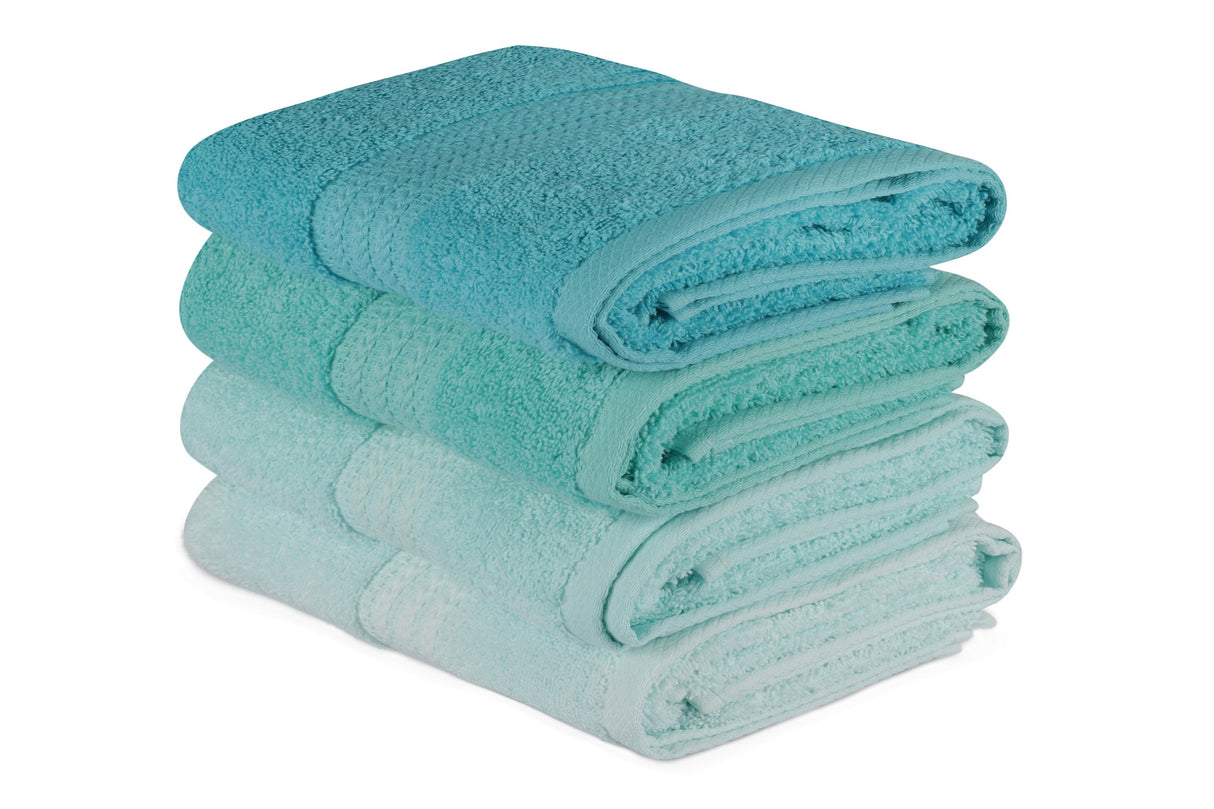 Prosop de baie 4 bucăți Rainbow - Water Green, Sea green - Verde deschis - Verde - Mentă, 50x90 cm