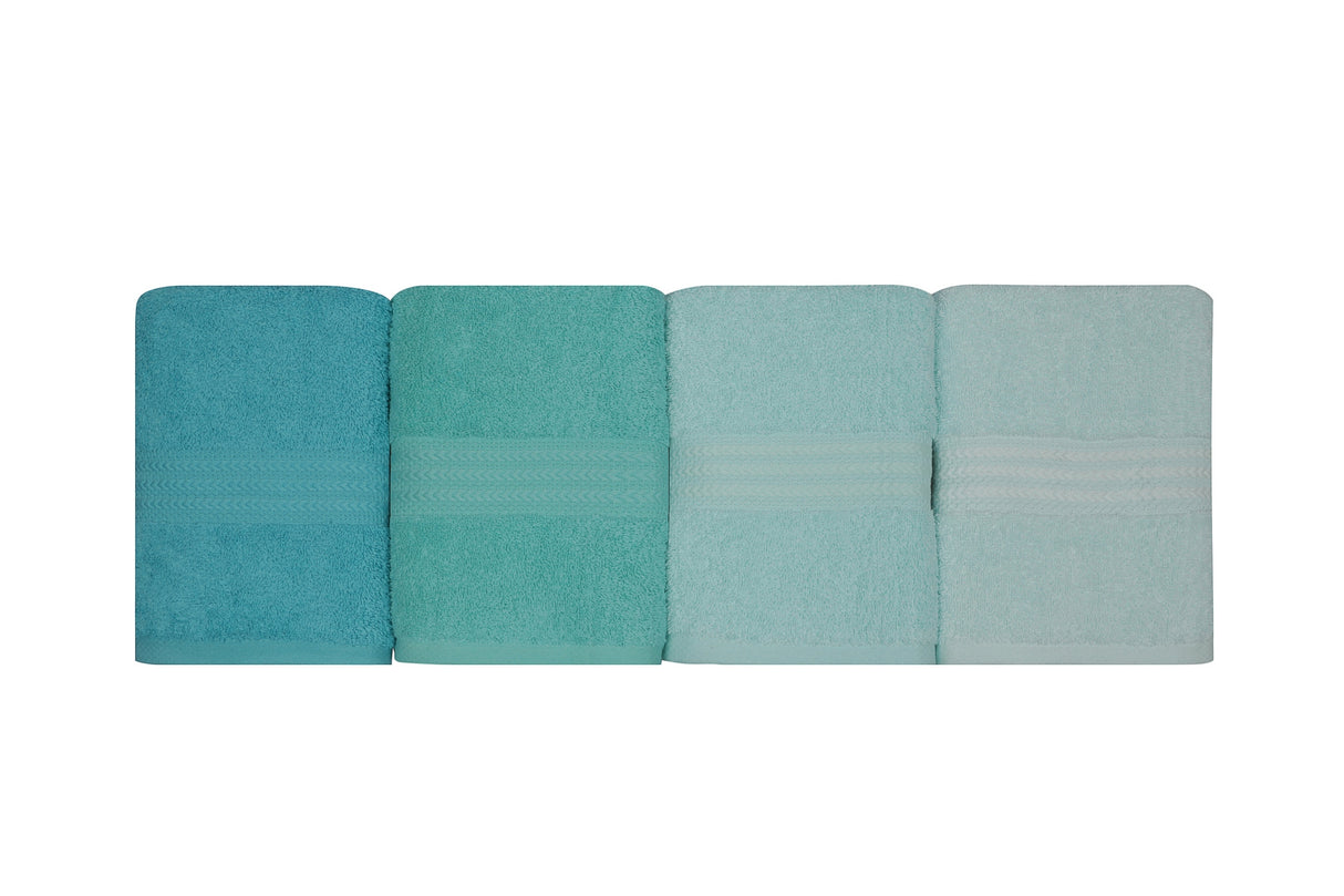 Prosop de baie 4 bucăți Rainbow - Water Green, Sea green - Verde deschis - Verde - Mentă, 50x90 cm