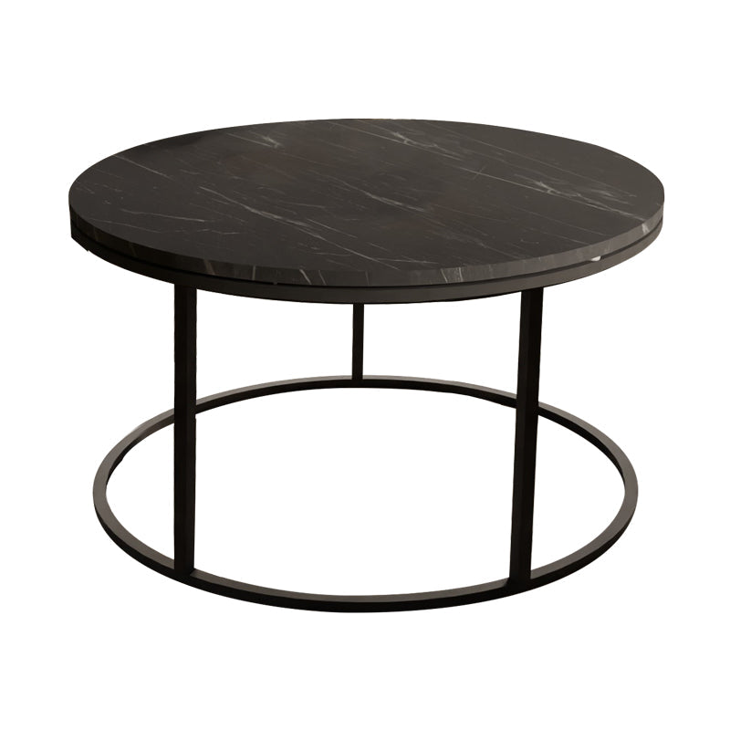 Masuta de cafea Drion marmura neagra-metal negru D60x40cm - Masuta de cafea Drion marmura neagra-metal negru D60x40cm
