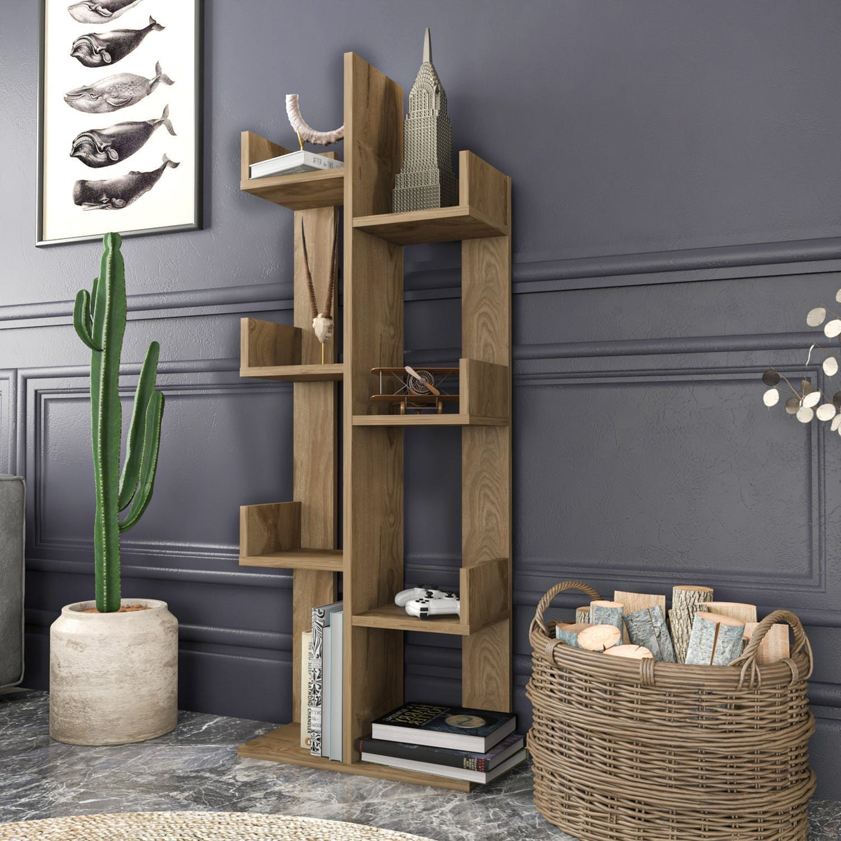 Bibliotecă Luisa, Diverse culori, Diverse dimensiuni - Oud oak - 50x22x173 cm | SKU: 322RTC1104 | Bibliotecă Luisa, varianta Oud oak - 50x22x173 cm, produs pentru amenajarea locuinței, disponibil online în România la CasaMob