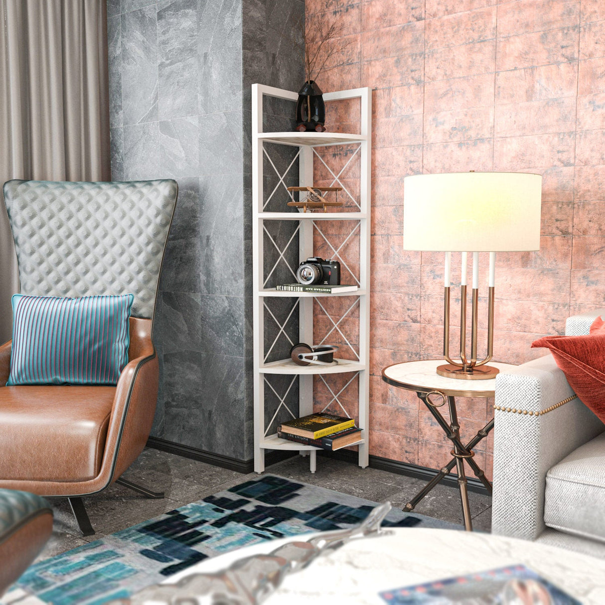 Bibliotecă Remo, Diverse culori, 31x33x160 cm - Alb | SKU: 322RTC1109 | Bibliotecă Remo, 31x33x160 cm, varianta Alb, produs pentru amenajarea locuinței, disponibil online în România la CasaMob