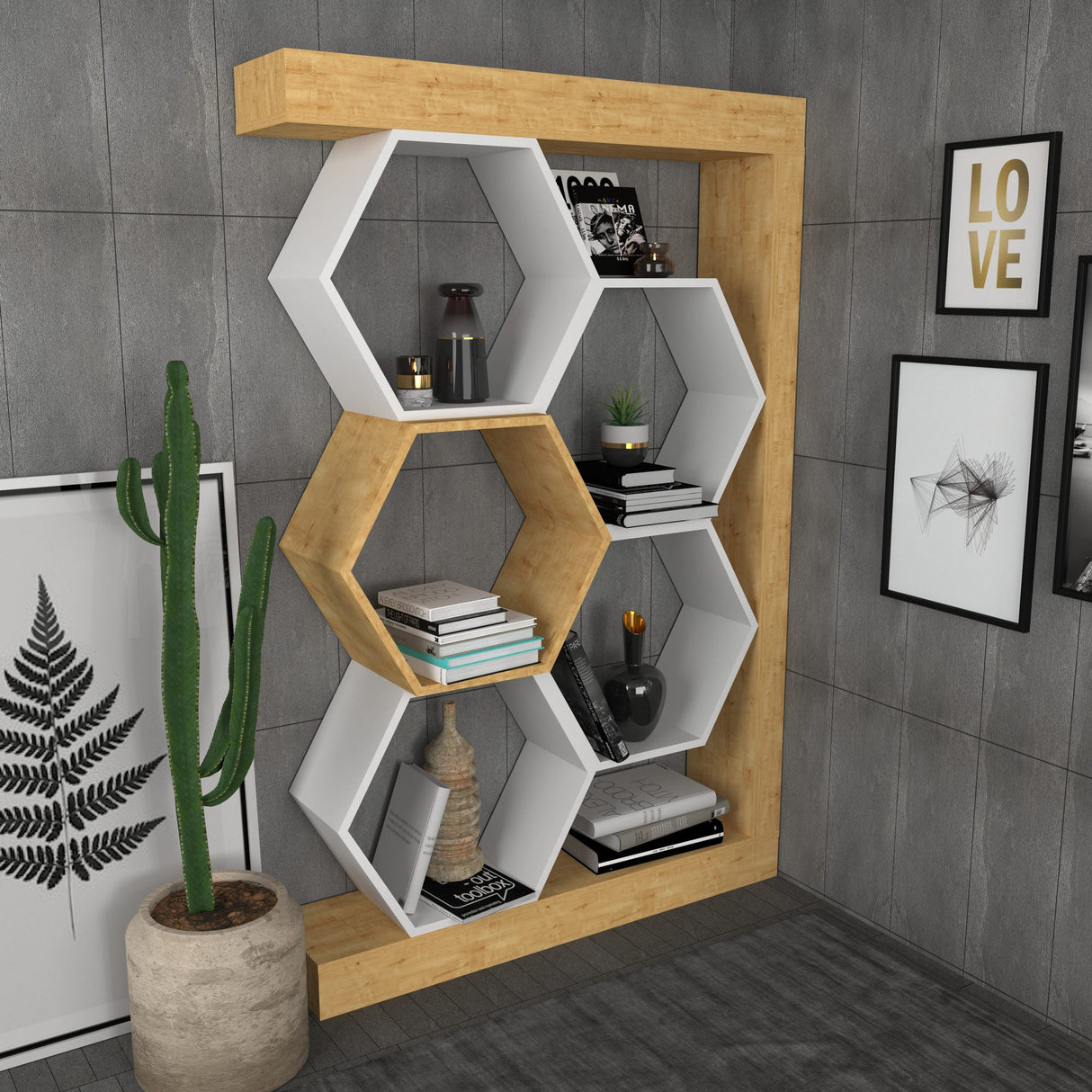 Bibliotecă Artemis, Diverse culori, 90x25x140 cm - Stejar - Alb | SKU: 322RTC1116 | Bibliotecă Artemis, 90x25x140 cm, varianta Stejar - Alb, produs pentru amenajarea locuinței, disponibil online în România la CasaMob