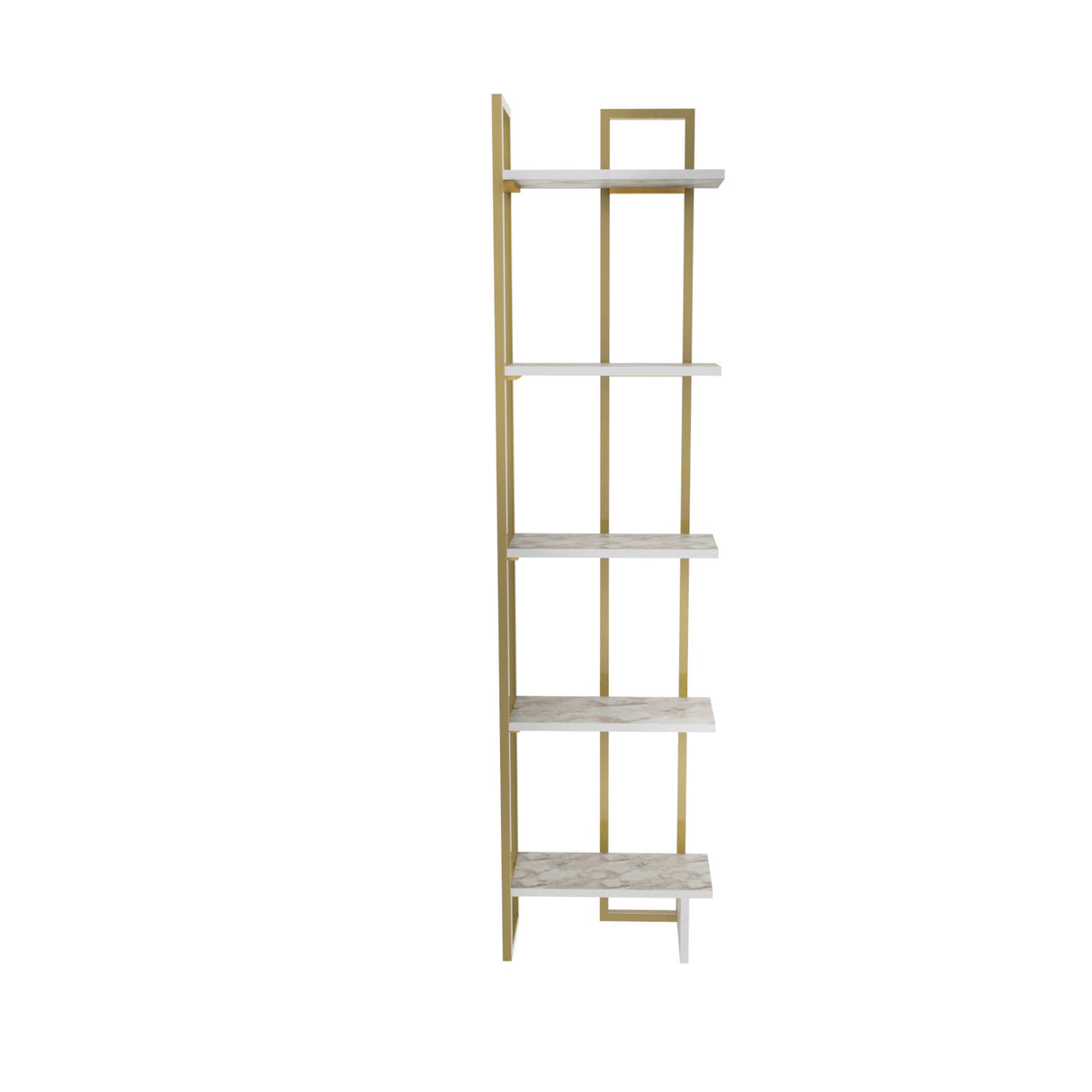 Bibliotecă Alice - Ephesus, Gold, Alb - Auriu, 45x22x180 cm