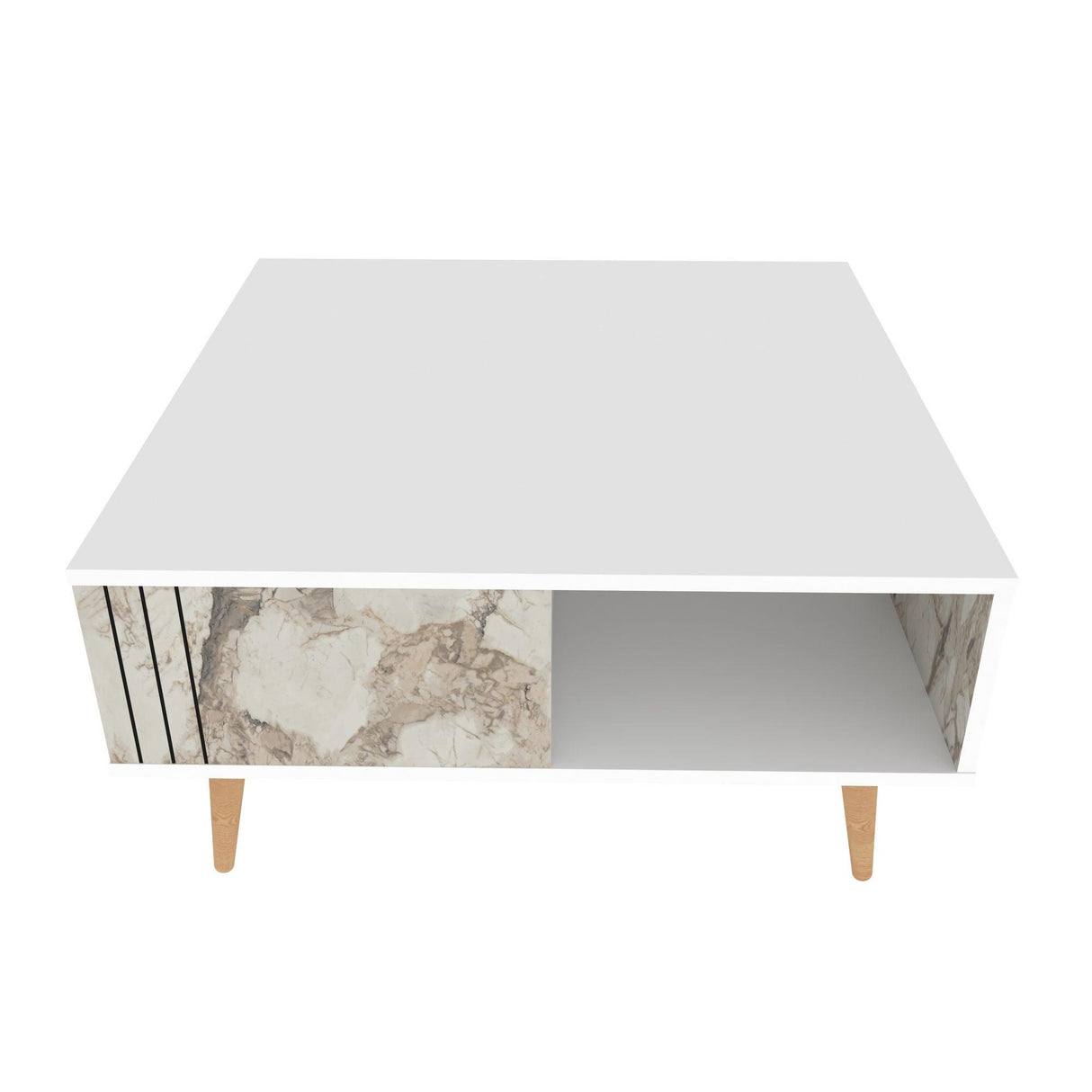 Măsuță de cafea Ronas, Diverse culori, 90x90x47 cm - Alb | SKU: 322RTC1210 | Măsuță de cafea Ronas, 90x90x47 cm, varianta Alb, produs pentru amenajarea locuinței, disponibil online în România la CasaMob