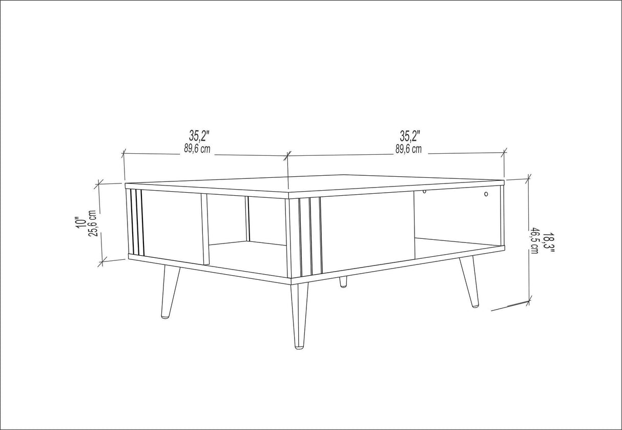 Măsuță de cafea Ronas, Diverse culori, 90x90x47 cm - Alb | SKU: 322RTC1210 | Măsuță de cafea Ronas, 90x90x47 cm, varianta Alb, produs pentru amenajarea locuinței, disponibil online în România la CasaMob