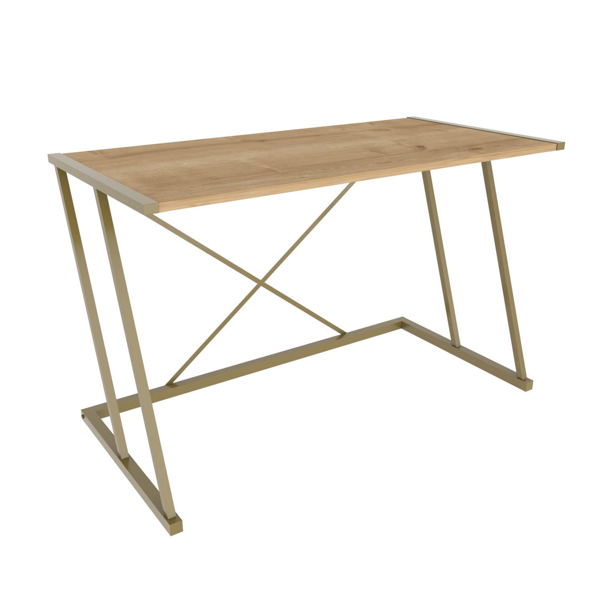 Birou Adelaide, Diverse culori, 114x60x75 cm - Auriu - Stejar | SKU: 322RTC1393 | Birou Adelaide, 114x60x75 cm, varianta Auriu - Stejar, produs pentru amenajarea locuinței, disponibil online în România la CasaMob