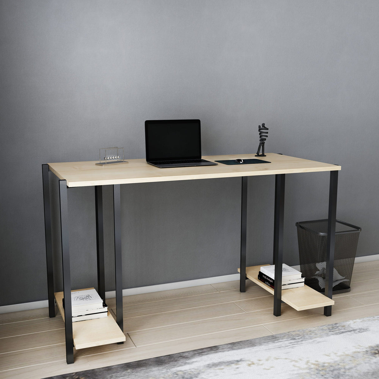 Birou Academy, Diverse culori, 125x60x74 cm - Negru - Stejar | SKU: 322RTC1397 | Birou Academy, 125x60x74 cm, varianta Negru - Stejar, produs pentru amenajarea locuinței, disponibil online în România la CasaMob
