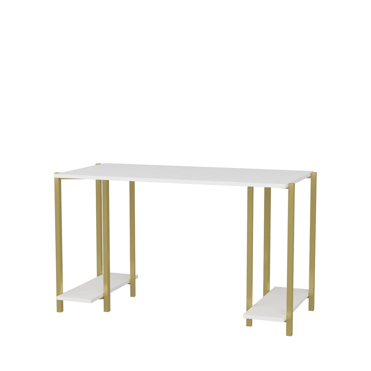 Birou Academy, Diverse culori, 125x60x74 cm - Auriu - Alb | SKU: 322RTC1405 | Birou Academy, 125x60x74 cm, varianta Auriu - Alb, produs pentru amenajarea locuinței, disponibil online în România la CasaMob
