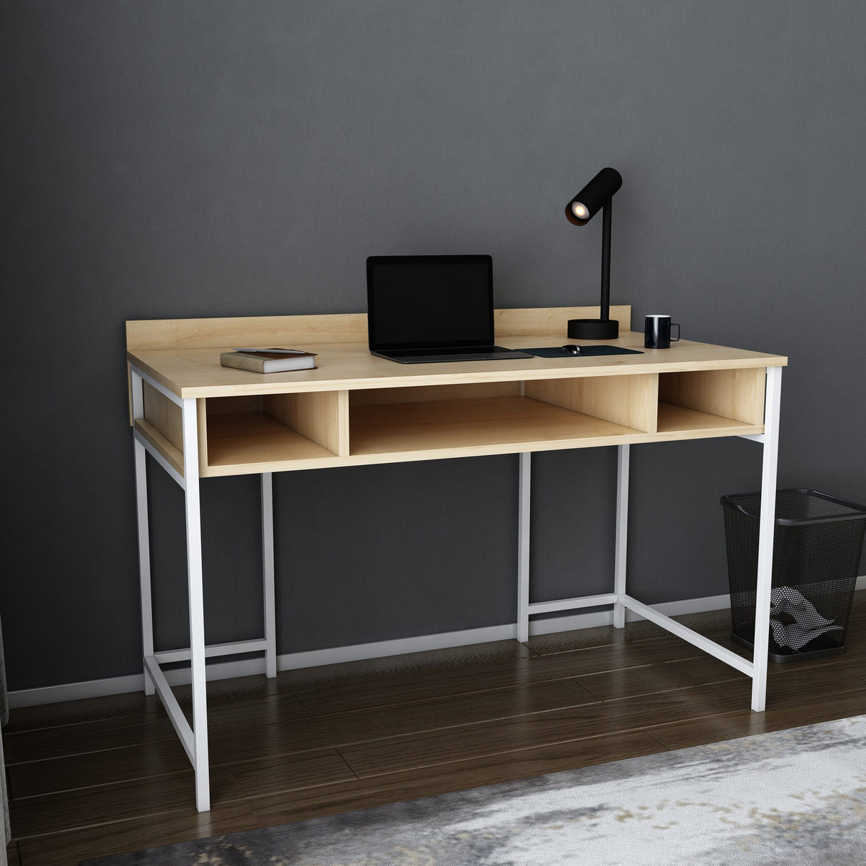 Birou Alma, Diverse culori, 120x60x75 cm - Alb - Stejar | SKU: 322RTC1414 | Birou Alma, 120x60x75 cm, varianta Alb - Stejar, produs pentru amenajarea locuinței, disponibil online în România la CasaMob