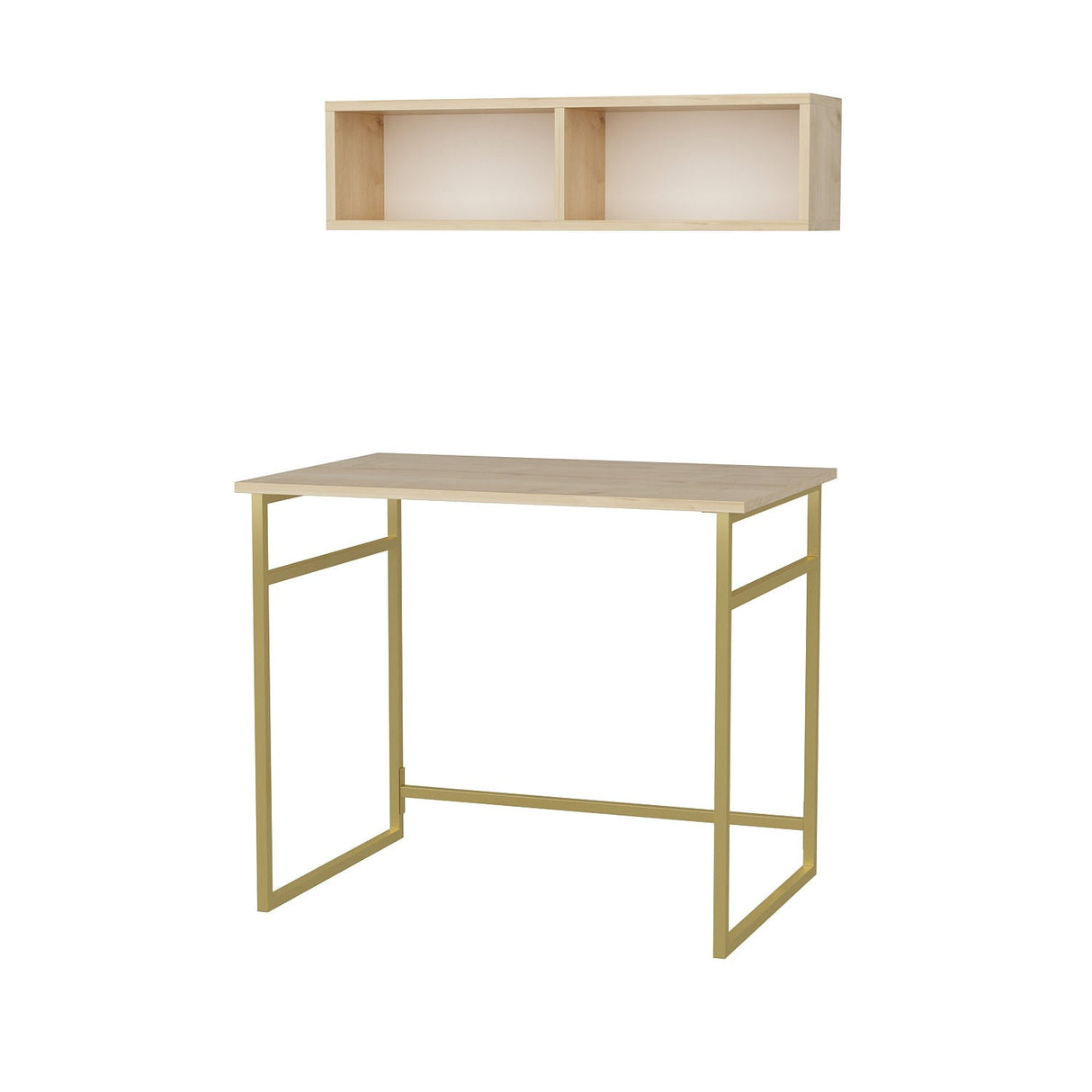 Birou Hussum, Diverse culori, 90x60x75 cm - Auriu - Stejar | SKU: 322RTC1430 | Birou Hussum, 90x60x75 cm, varianta Auriu - Stejar, produs pentru amenajarea locuinței, disponibil online în România la CasaMob