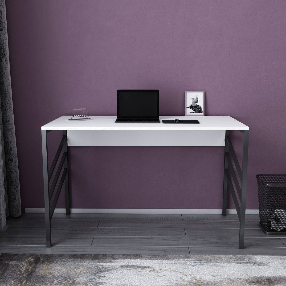 Birou Josephine, Diverse culori, 120x60x75 cm - Negru - Alb | SKU: 322RTC1433 | Birou Josephine, 120x60x75 cm, varianta Negru - Alb, produs pentru amenajarea locuinței, disponibil online în România la CasaMob