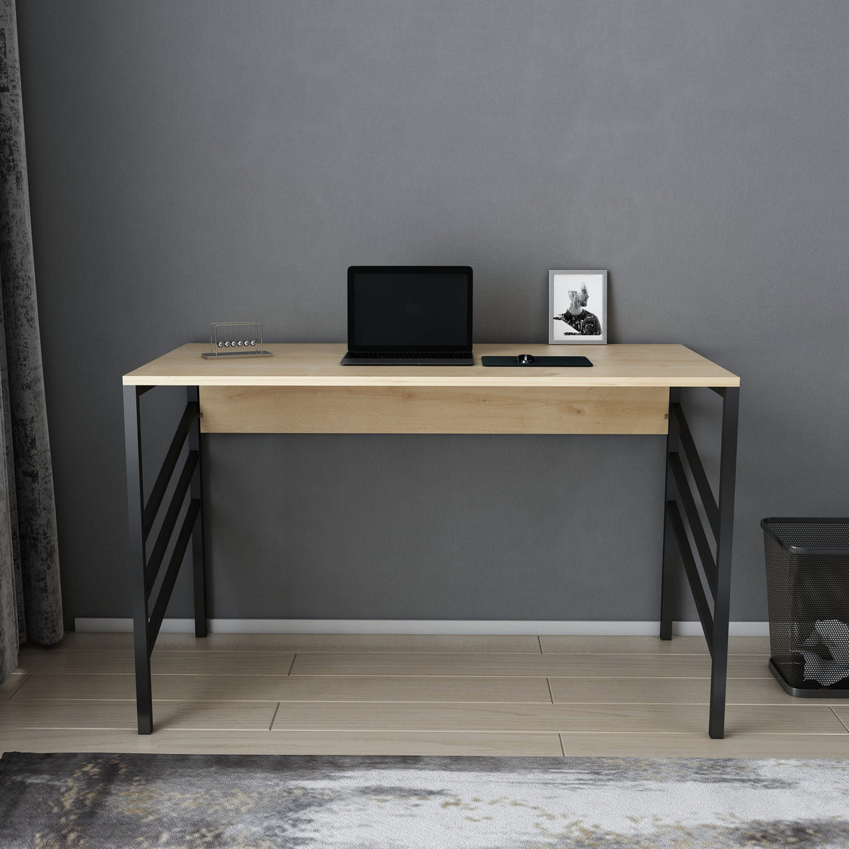 Birou Josephine, Diverse culori, 120x60x75 cm - Negru - Stejar | SKU: 322RTC1434 | Birou Josephine, 120x60x75 cm, varianta Negru - Stejar, produs pentru amenajarea locuinței, disponibil online în România la CasaMob