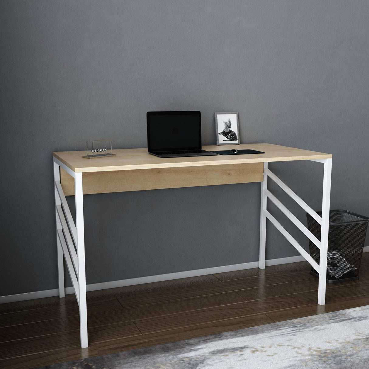 Birou Josephine, Diverse culori, 120x60x75 cm - Alb - Stejar | SKU: 322RTC1438 | Birou Josephine, 120x60x75 cm, varianta Alb - Stejar, produs pentru amenajarea locuinței, disponibil online în România la CasaMob