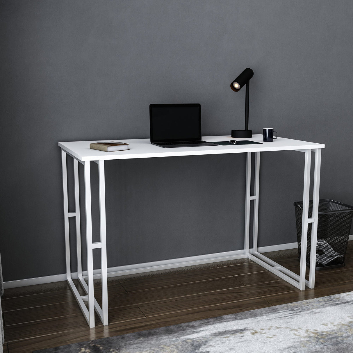 Birou Kane, Diverse culori, 120x60x75 cm - Alb | SKU: 322RTC1449 | Birou Kane, 120x60x75 cm, varianta Alb, produs pentru amenajarea locuinței, disponibil online în România la CasaMob
