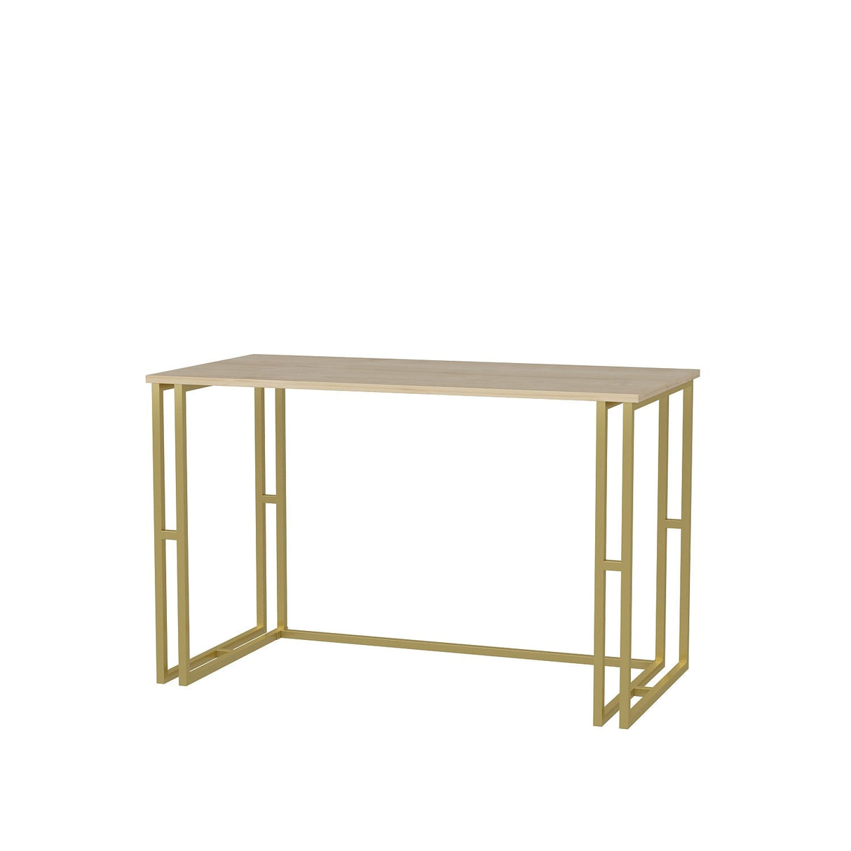 Birou Kane, Diverse culori, 120x60x75 cm - Auriu - Stejar | SKU: 322RTC1454 | Birou Kane, 120x60x75 cm, varianta Auriu - Stejar, produs pentru amenajarea locuinței, disponibil online în România la CasaMob