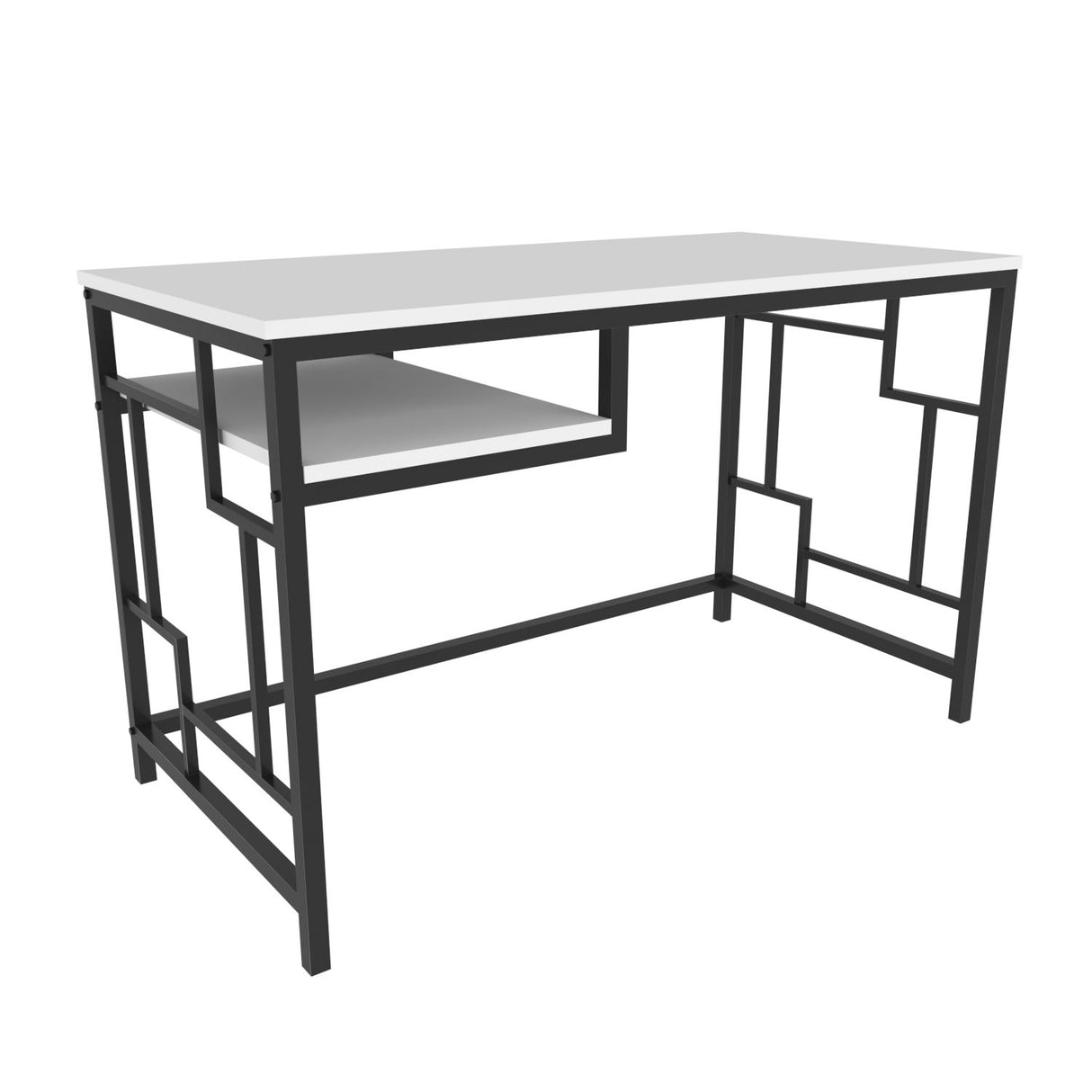 Birou Kennesaw, Diverse culori, 120x60x75 cm - Negru - Alb | SKU: 322RTC1457 | Birou Kennesaw, 120x60x75 cm, varianta Negru - Alb, produs pentru amenajarea locuinței, disponibil online în România la CasaMob