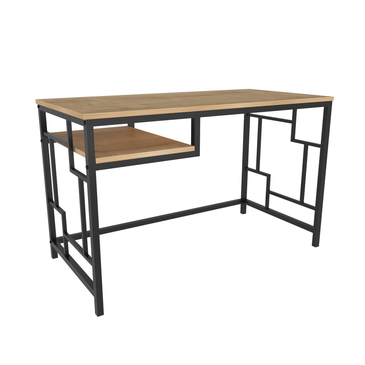 Birou Kennesaw, Diverse culori, 120x60x75 cm - Negru - Stejar | SKU: 322RTC1458 | Birou Kennesaw, 120x60x75 cm, varianta Negru - Stejar, produs pentru amenajarea locuinței, disponibil online în România la CasaMob