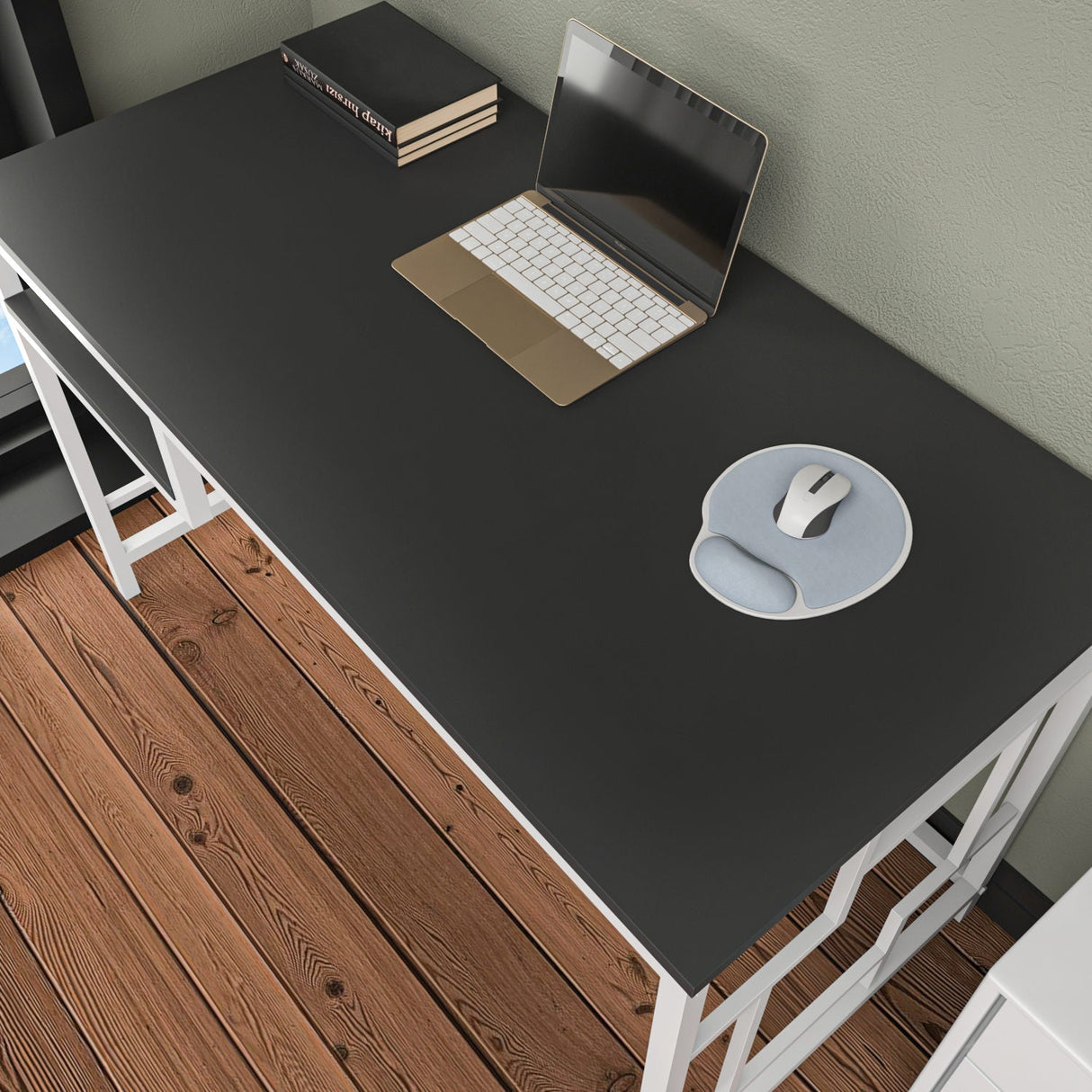Birou Kennesaw, Diverse culori, 120x60x75 cm - Alb - Antracit | SKU: 322RTC1463 | Birou Kennesaw, 120x60x75 cm, varianta Alb - Antracit, produs pentru amenajarea locuinței, disponibil online în România la CasaMob
