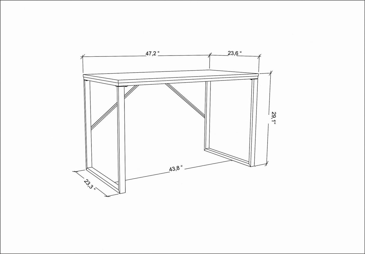 Birou Layton, Diverse culori, 120x60x74 cm - Alb | SKU: 322RTC1473 | Birou Layton, 120x60x74 cm, varianta Alb, produs pentru amenajarea locuinței, disponibil online în România la CasaMob