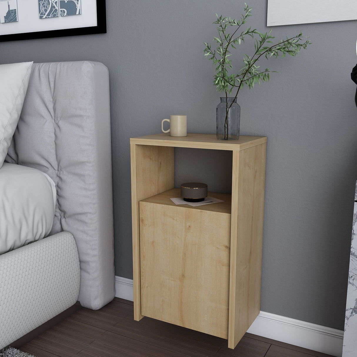 Noptieră Carlin, Diverse culori, 36x25x61 cm - Stejar | SKU: 322RTC1626 | Noptieră Carlin, 36x25x61 cm, varianta Stejar, produs pentru amenajarea locuinței, disponibil online în România la CasaMob