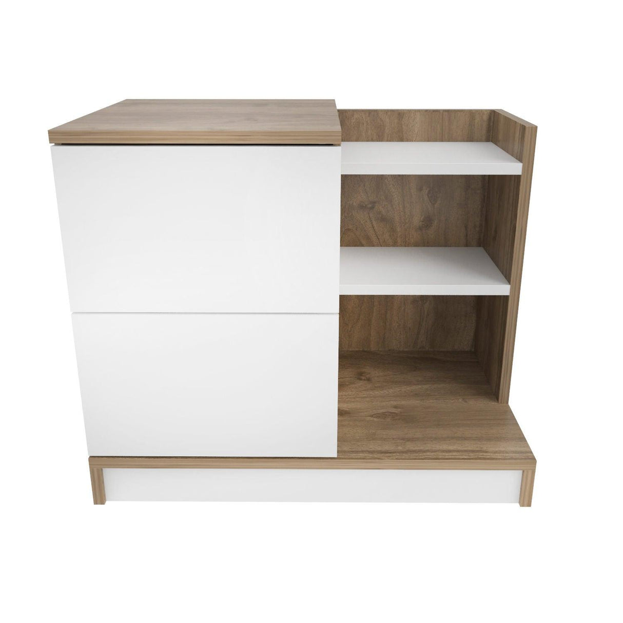 Noptiera Seam, Alb, 72x60x45 cm