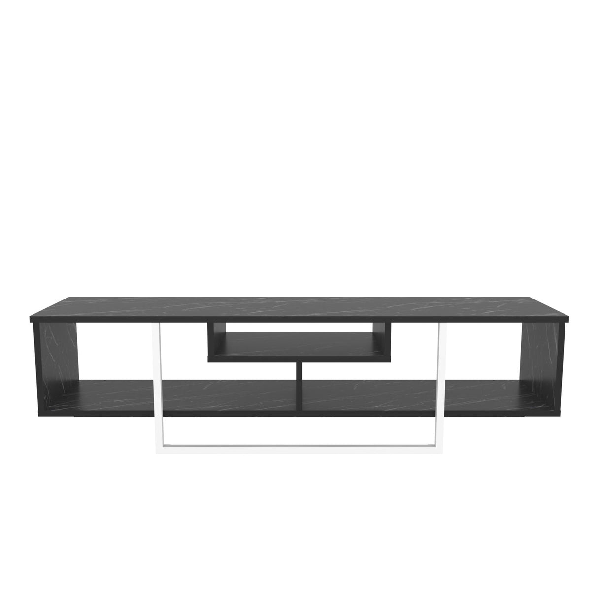 Comodă TV Asal 150, Diverse culori, 150x35x40 cm - Negru - Alb | SKU: 322RTC2109 | Comodă TV Asal 150, 150x35x40 cm, varianta Negru - Alb, produs pentru amenajarea locuinței, disponibil online în România la CasaMob