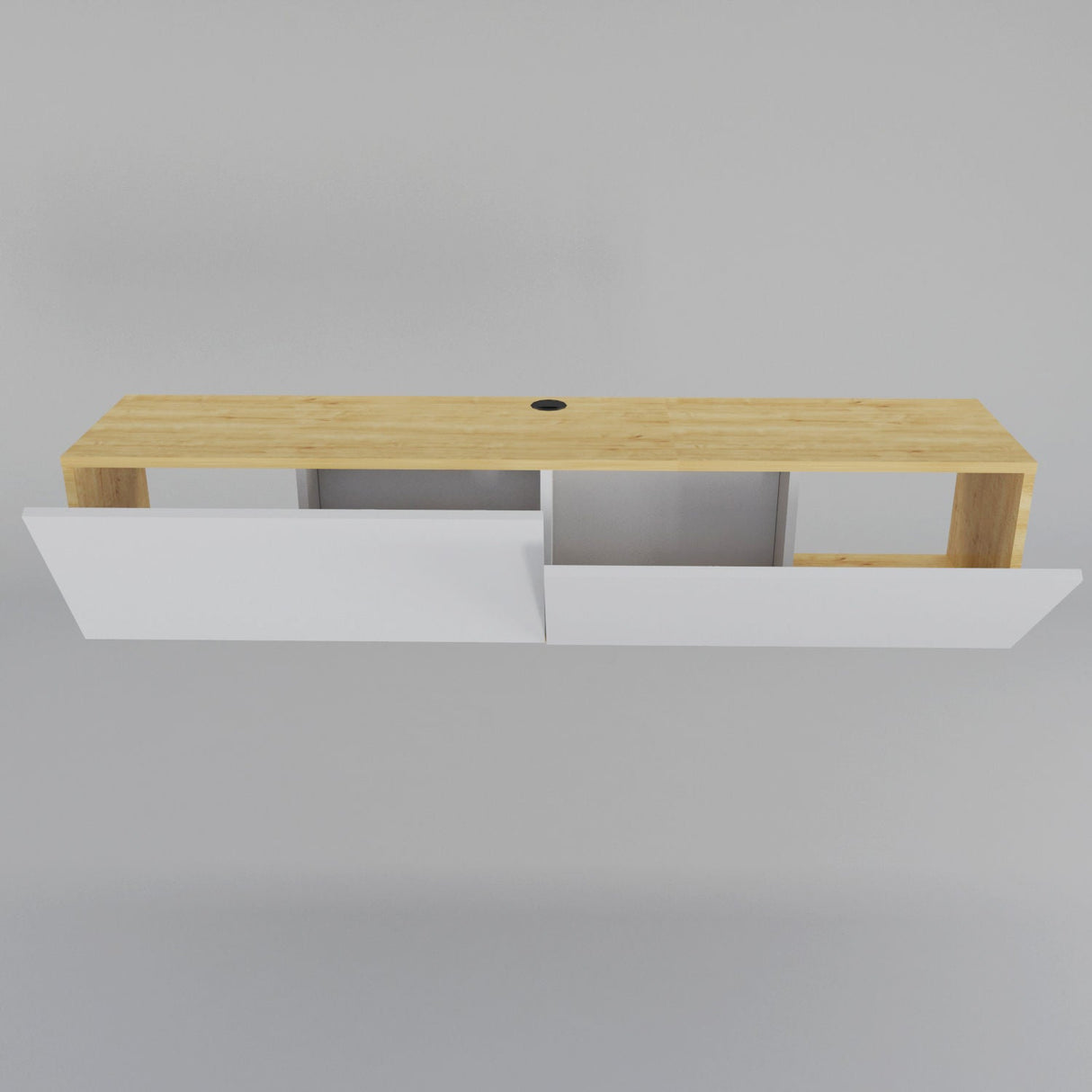 Comodă TV Poling, Diverse culori, 160x37x34 cm - Alb - Sapphire | SKU: 322RTC2172 | Comodă TV Poling, 160x37x34 cm, varianta Alb - Sapphire, produs pentru amenajarea locuinței, disponibil online în România la CasaMob