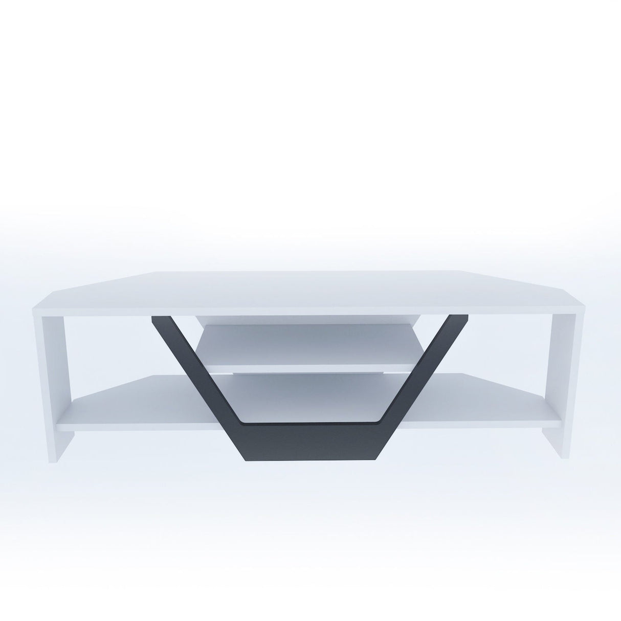 Comodă TV Sares, Diverse culori, 120x35x37 cm - Alb - Negru | SKU: 322RTC2181 | Comodă TV Sares, 120x35x37 cm, varianta Alb - Negru, produs pentru amenajarea locuinței, disponibil online în România la CasaMob