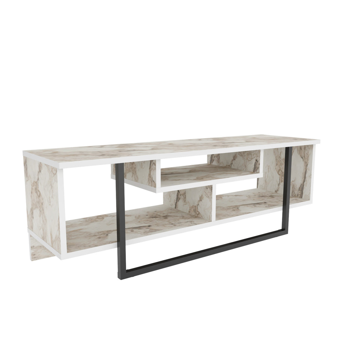 Comodă TV Asal 120 - Ephesus, Diverse culori, 120x35x40 cm - Alb - Negru | SKU: 322RTC2191 | Comodă TV Asal 120 - Ephesus, 120x35x40 cm, varianta Alb - Negru, produs pentru amenajarea locuinței, disponibil online în România la CasaMob