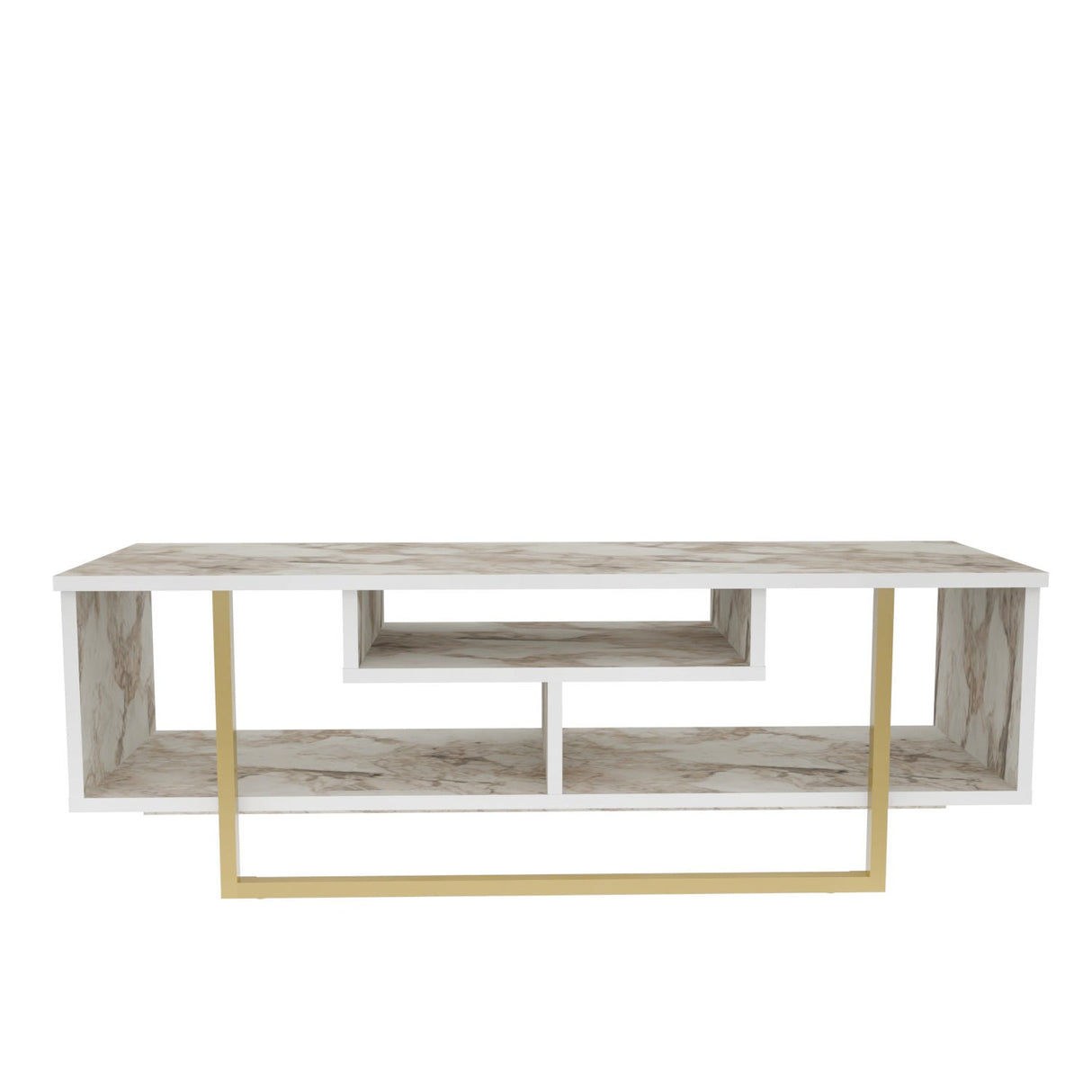 Comodă TV Asal 120 - Ephesus, Diverse culori, 120x35x40 cm - Alb - Auriu | SKU: 322RTC2192 | Comodă TV Asal 120 - Ephesus, 120x35x40 cm, varianta Alb - Auriu, produs pentru amenajarea locuinței, disponibil online în România la CasaMob