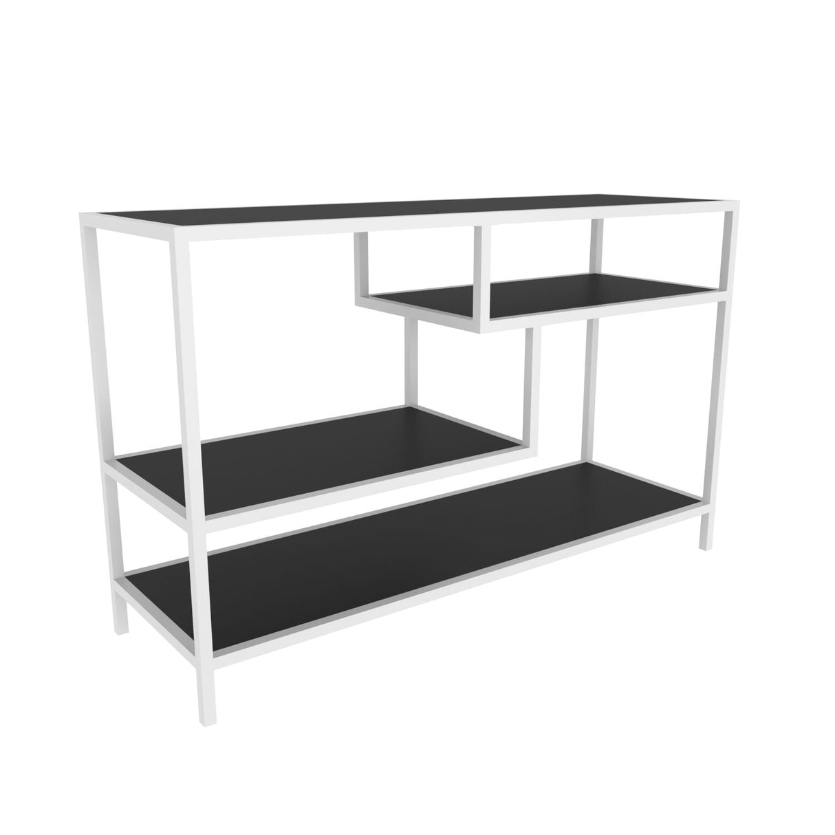 Comodă TV Robbins, Diverse culori, Diverse dimensiuni - Alb - Antracit - 120x39x75 cm | SKU: 322RTC2208 | Comodă TV Robbins, varianta Alb - Antracit - 120x39x75 cm, produs pentru amenajarea locuinței, disponibil online în România la CasaMob