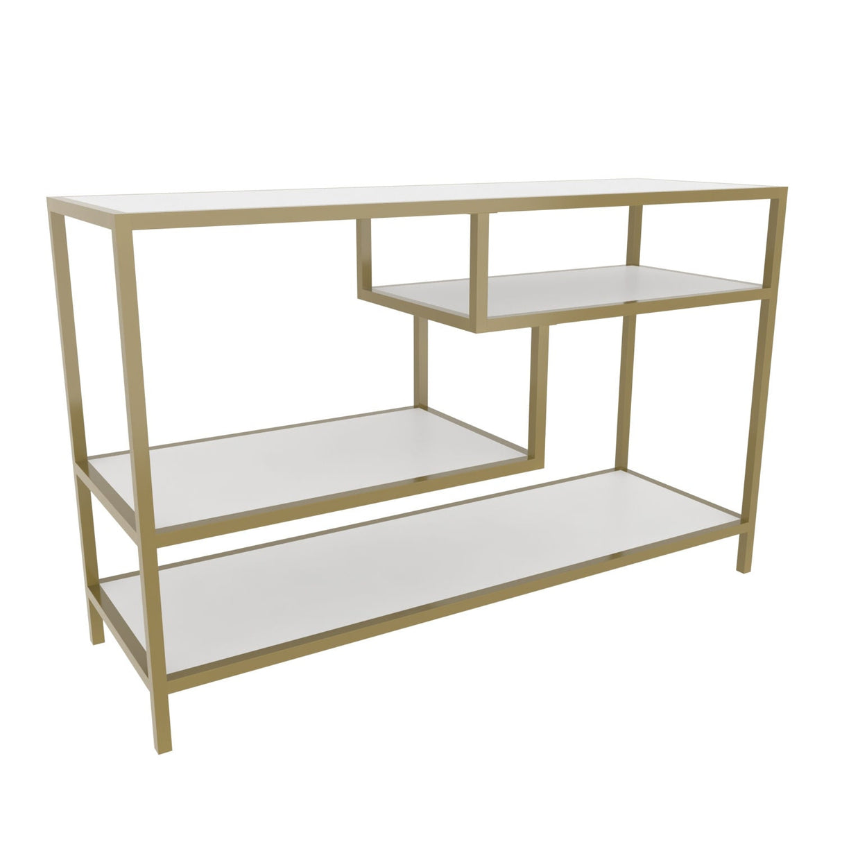 Comodă TV Robbins, Diverse culori, Diverse dimensiuni - Auriu - Alb - 120x39x75 cm | SKU: 322RTC2210 | Comodă TV Robbins, varianta Auriu - Alb - 120x39x75 cm, produs pentru amenajarea locuinței, disponibil online în România la CasaMob