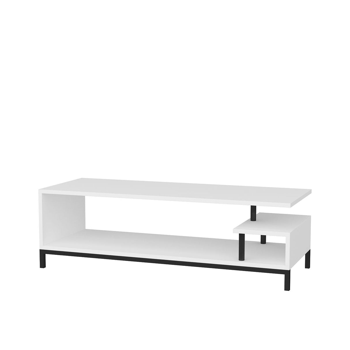 Comodă TV Reilly, Diverse culori, 120x45x38 cm - Negru - Alb | SKU: 322RTC2226 | Comodă TV Reilly, 120x45x38 cm, varianta Negru - Alb, produs pentru amenajarea locuinței, disponibil online în România la CasaMob