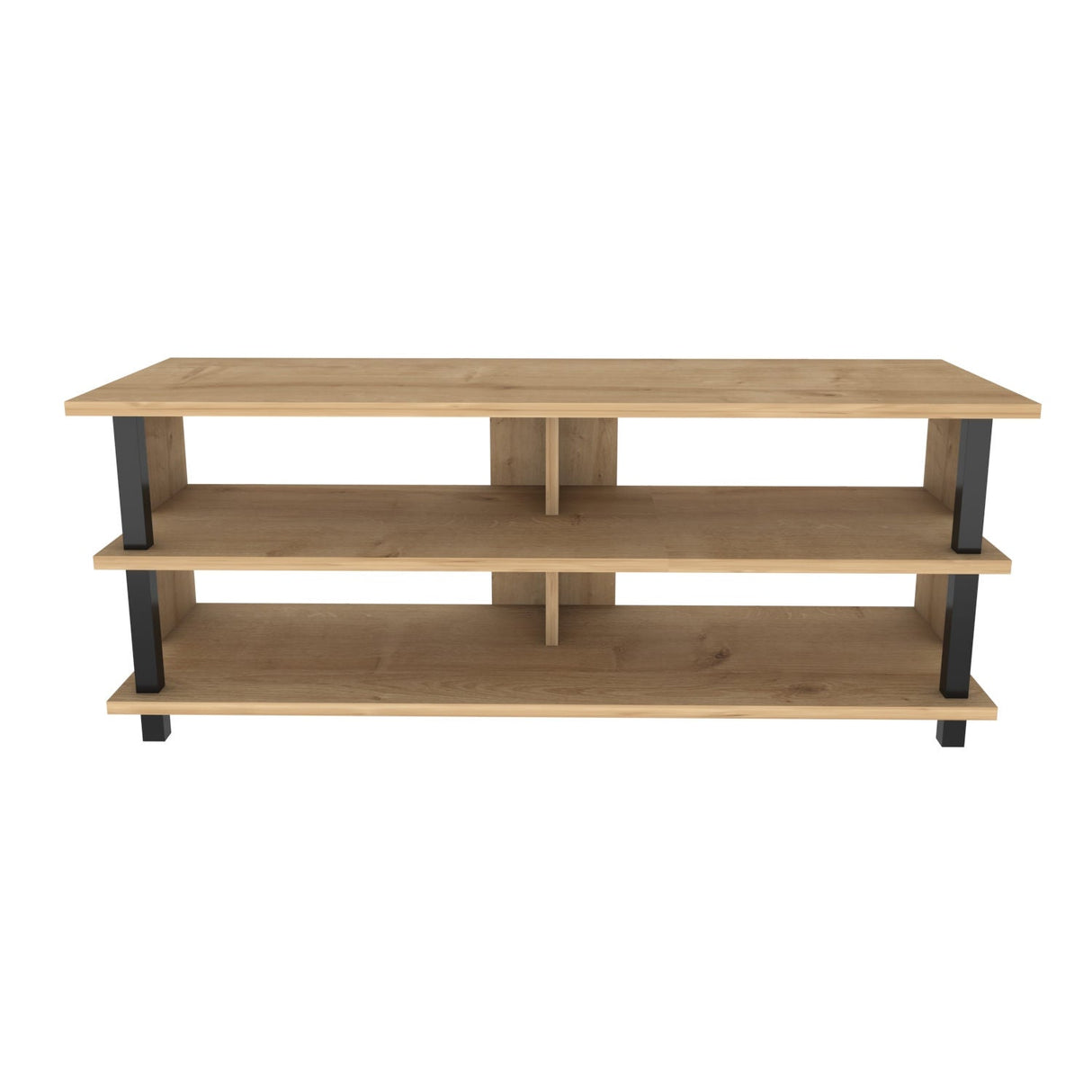 Comodă TV Pueblo, Diverse culori, 120x45x47 cm - Negru - Stejar | SKU: 322RTC2239 | Comodă TV Pueblo, 120x45x47 cm, varianta Negru - Stejar, produs pentru amenajarea locuinței, disponibil online în România la CasaMob