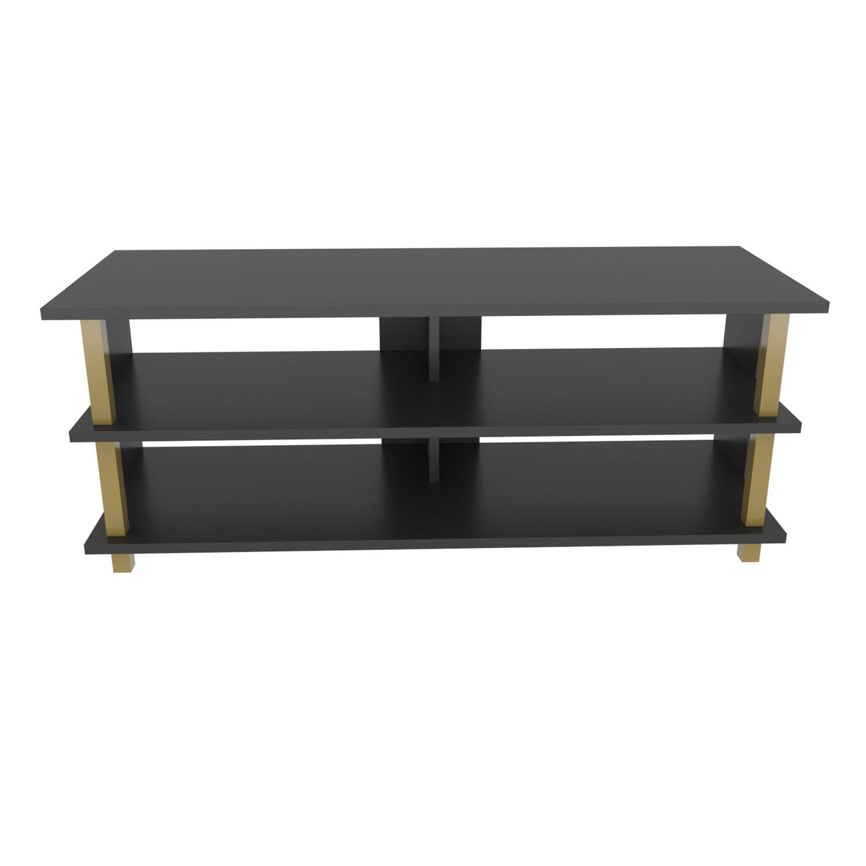 Comodă TV Pueblo, Diverse culori, 120x45x47 cm - Auriu - Antracit | SKU: 322RTC2248 | Comodă TV Pueblo, 120x45x47 cm, varianta Auriu - Antracit, produs pentru amenajarea locuinței, disponibil online în România la CasaMob