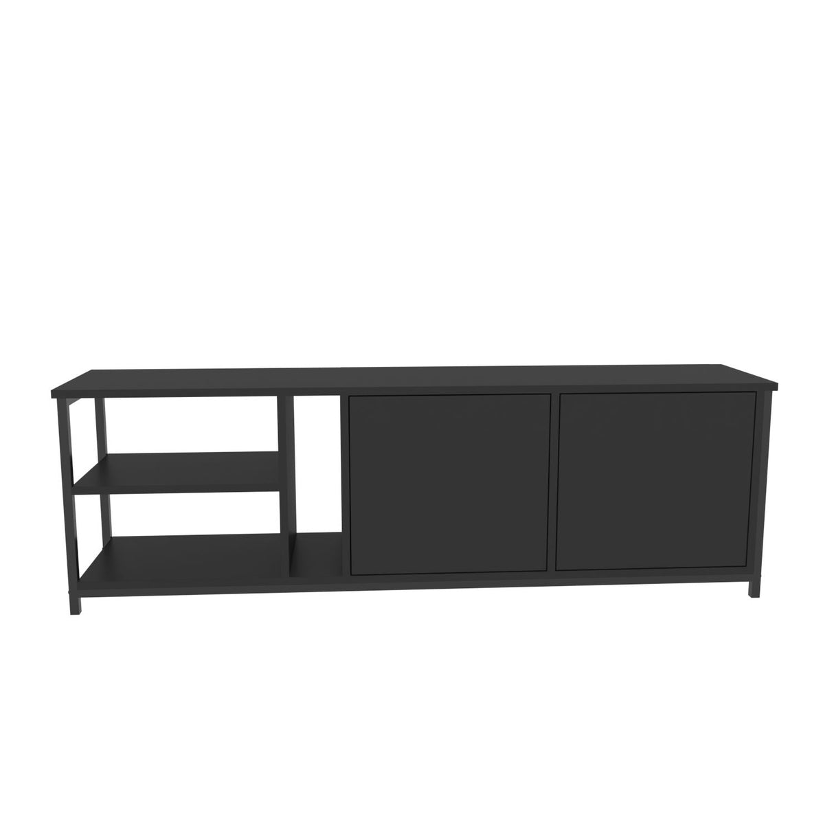 Comodă TV Primrose, Diverse culori, 160x35x51 cm - Negru - Antracit | SKU: 322RTC2252 | Comodă TV Primrose, 160x35x51 cm, varianta Negru - Antracit, produs pentru amenajarea locuinței, disponibil online în România la CasaMob