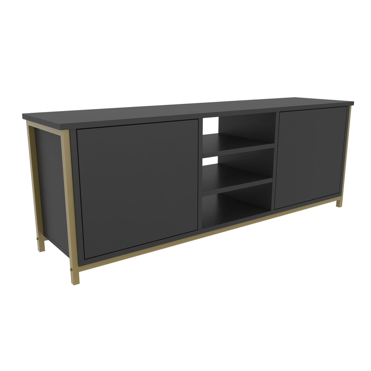 Comodă TV Otis, Diverse culori, 140x35x51 cm - Auriu - Antracit | SKU: 322RTC2272 | Comodă TV Otis, 140x35x51 cm, varianta Auriu - Antracit, produs pentru amenajarea locuinței, disponibil online în România la CasaMob