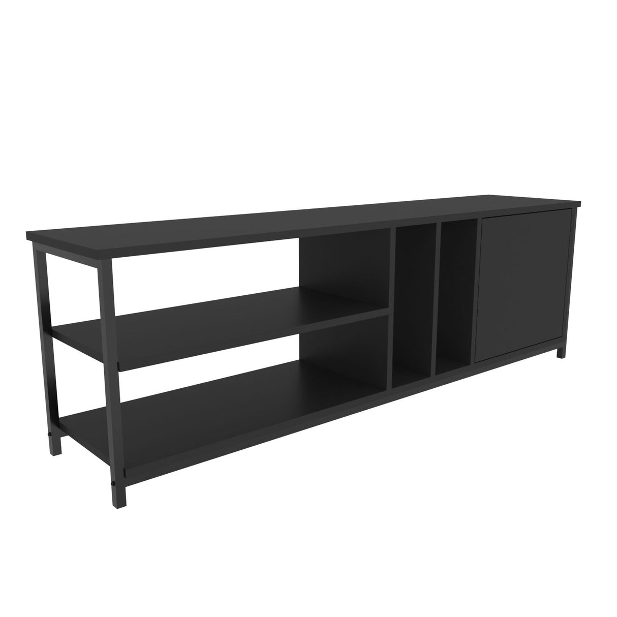 Comodă TV Oneida, Diverse culori, 140x35x51 cm - Negru - Antracit | SKU: 322RTC2276 | Comodă TV Oneida, 140x35x51 cm, varianta Negru - Antracit, produs pentru amenajarea locuinței, disponibil online în România la CasaMob