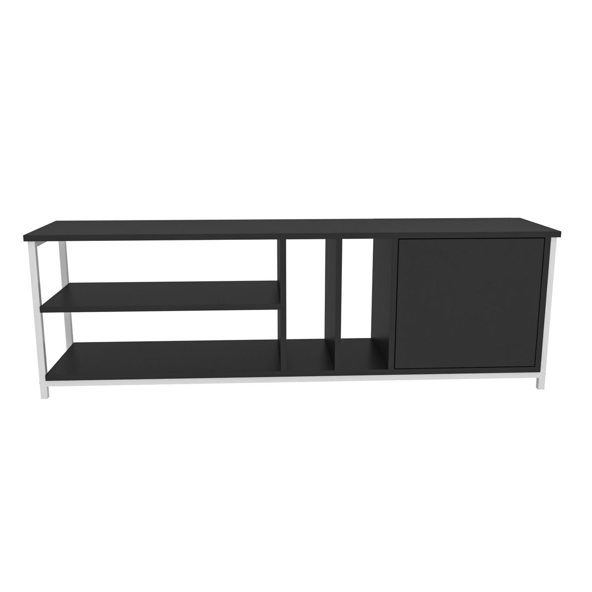 Comodă TV Oneida, Diverse culori, 140x35x51 cm - Alb - Antracit | SKU: 322RTC2280 | Comodă TV Oneida, 140x35x51 cm, varianta Alb - Antracit, produs pentru amenajarea locuinței, disponibil online în România la CasaMob