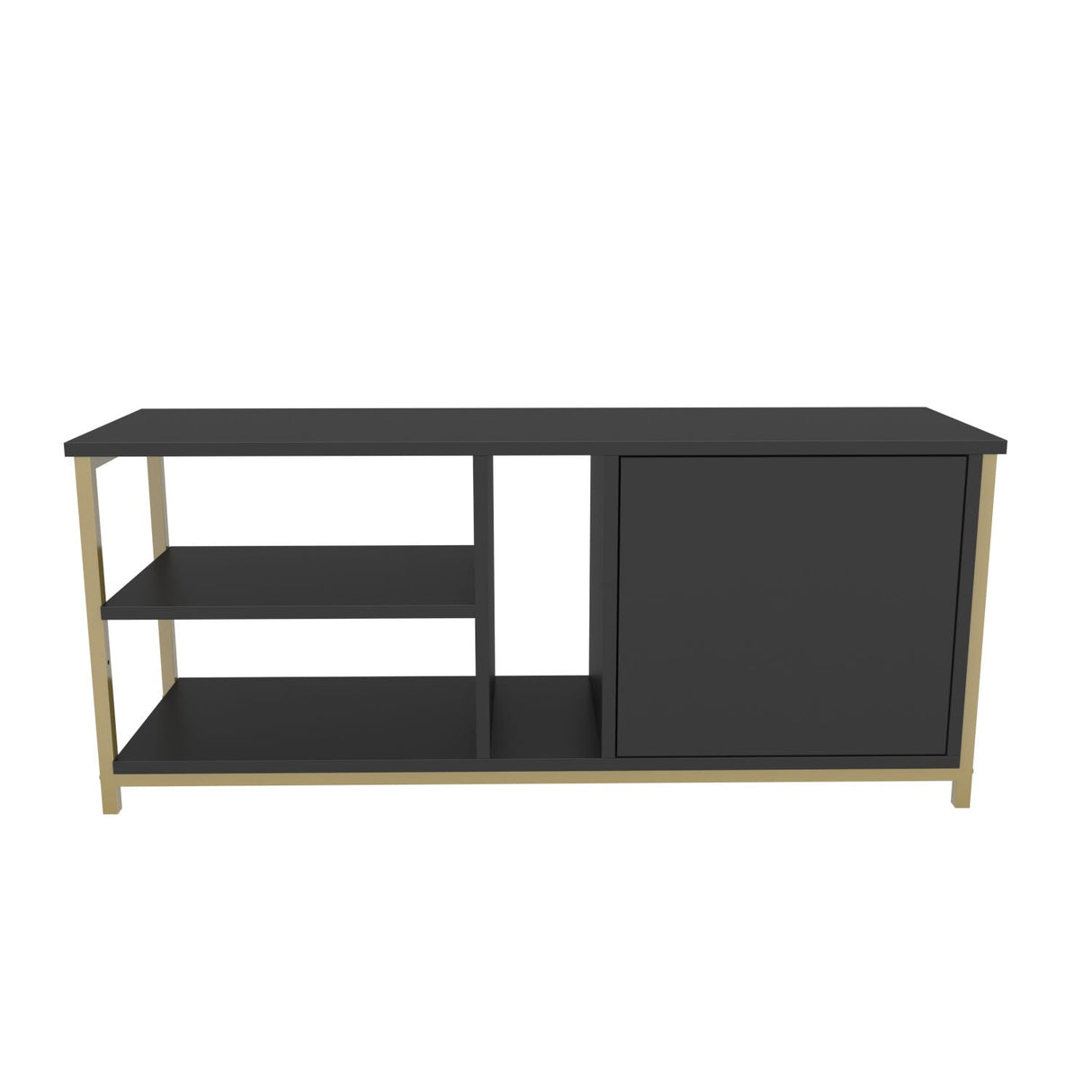 Comodă TV Neola, Diverse culori, 120x35x51 cm - Auriu - Antracit | SKU: 322RTC2296 | Comodă TV Neola, 120x35x51 cm, varianta Auriu - Antracit, produs pentru amenajarea locuinței, disponibil online în România la CasaMob