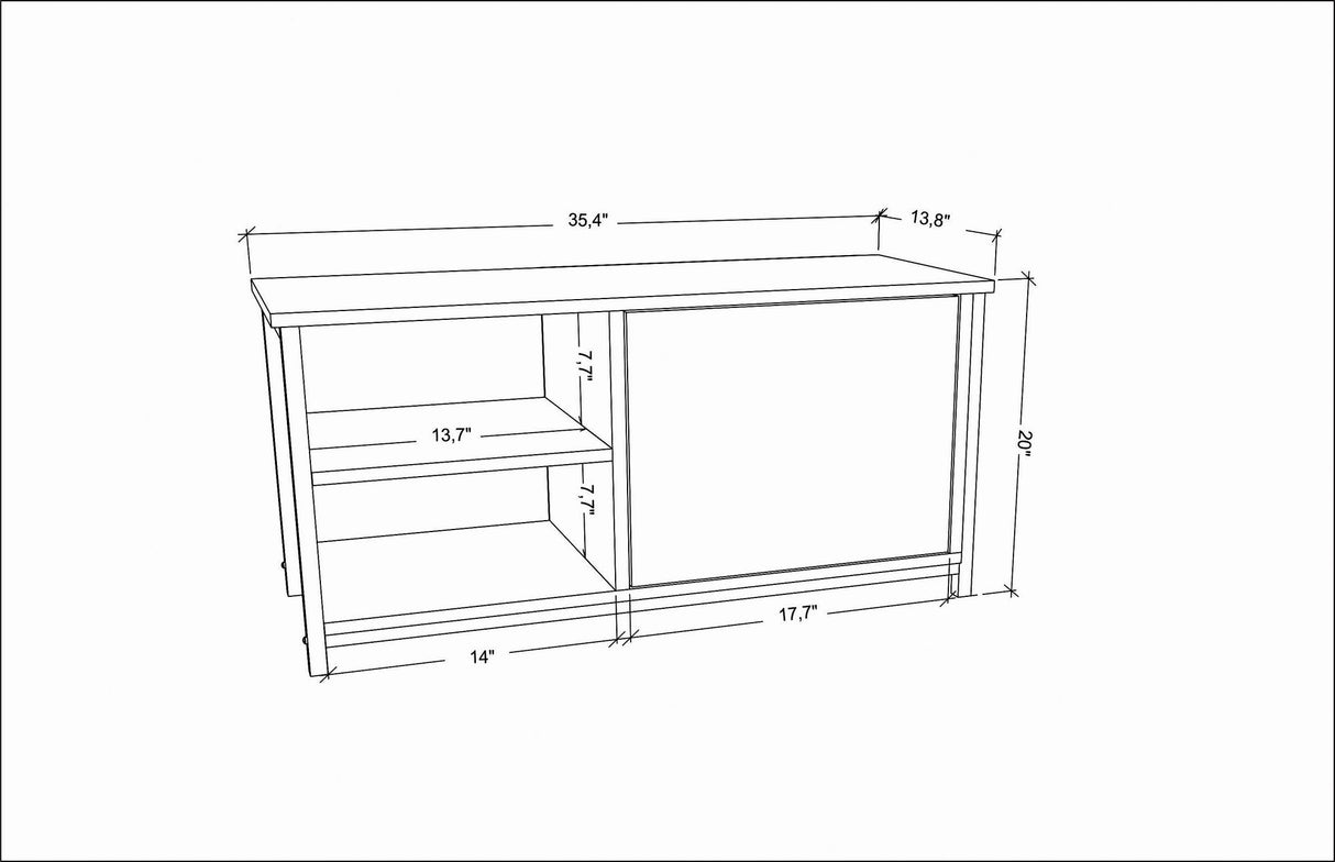 Comodă TV Muskegon, Diverse culori, 90x35x51 cm - Negru - Stejar | SKU: 322RTC2299 | Comodă TV Muskegon, 90x35x51 cm, varianta Negru - Stejar, produs pentru amenajarea locuinței, disponibil online în România la CasaMob