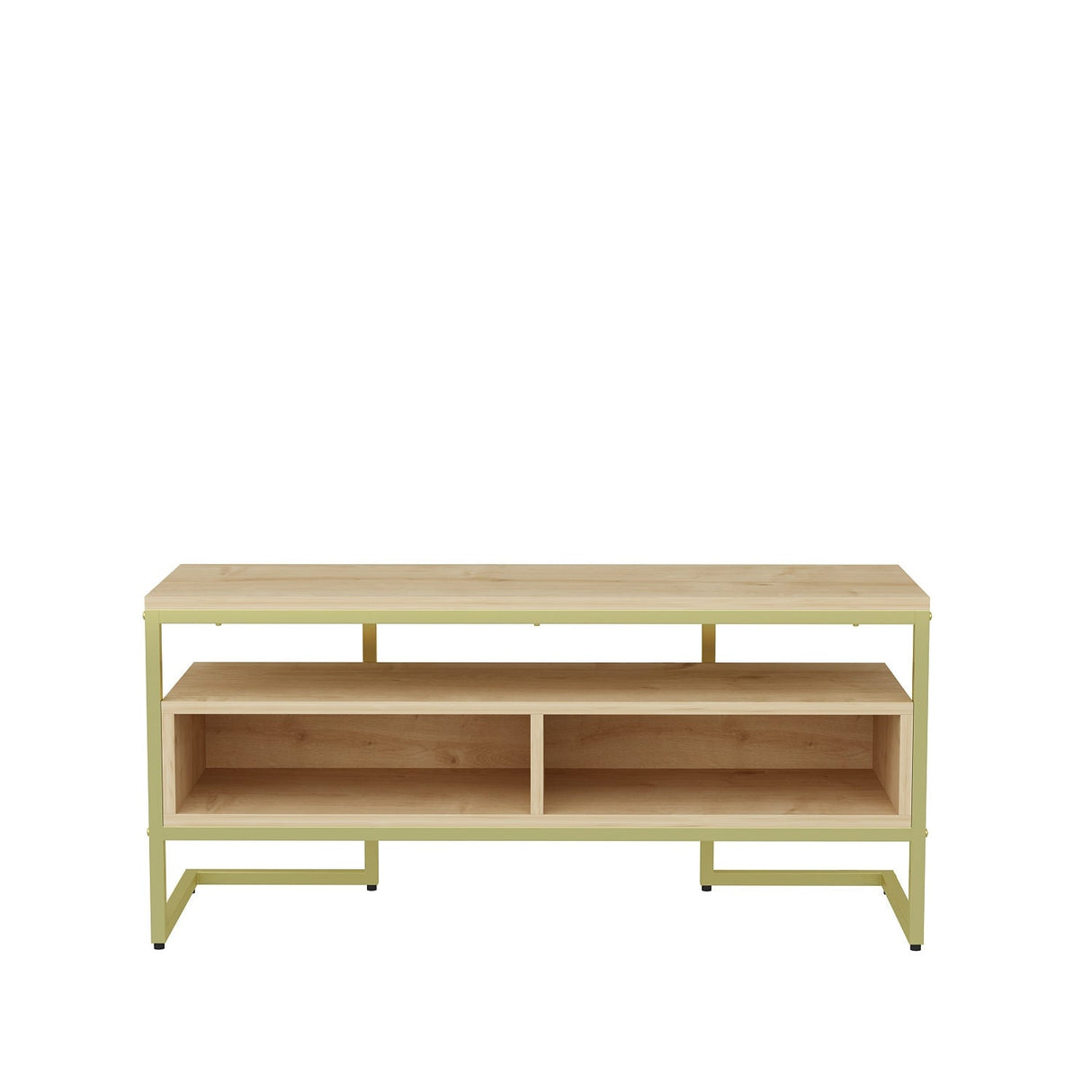 Comodă TV Merrion, Diverse culori, 110x35x50 cm - Auriu - Stejar | SKU: 322RTC2332 | Comodă TV Merrion, 110x35x50 cm, varianta Auriu - Stejar, produs pentru amenajarea locuinței, disponibil online în România la CasaMob