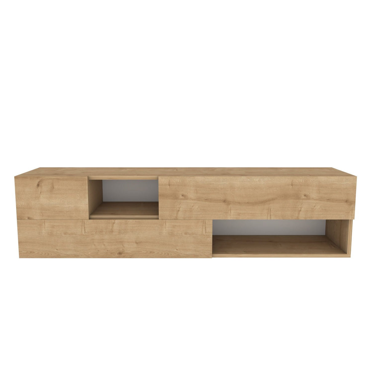 Comodă TV Morton, Diverse culori, 160x38x40 cm - Stejar | SKU: 322RTC2336 | Comodă TV Morton, 160x38x40 cm, varianta Stejar, produs pentru amenajarea locuinței, disponibil online în România la CasaMob