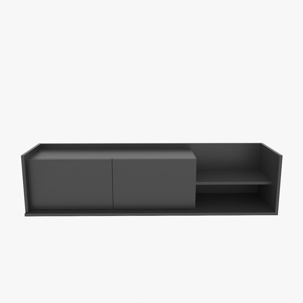 Comodă TV Krog, Diverse culori, 160x35x37 cm - Antracit | SKU: 322RTC2395 | Comodă TV Krog, 160x35x37 cm, varianta Antracit, produs pentru amenajarea locuinței, disponibil online în România la CasaMob