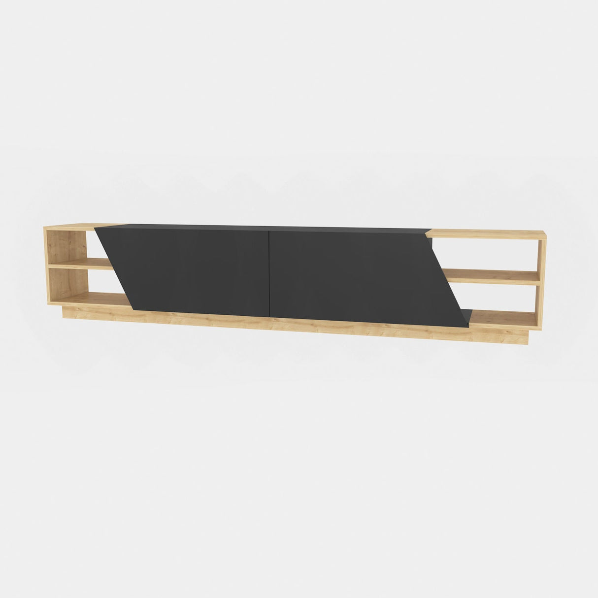 Comodă TV Rhodes, Diverse culori, 240x37x47 cm - Stejar - Antracit | SKU: 322RTC2440 | Comodă TV Rhodes, 240x37x47 cm, varianta Stejar - Antracit, produs pentru amenajarea locuinței, disponibil online în România la CasaMob