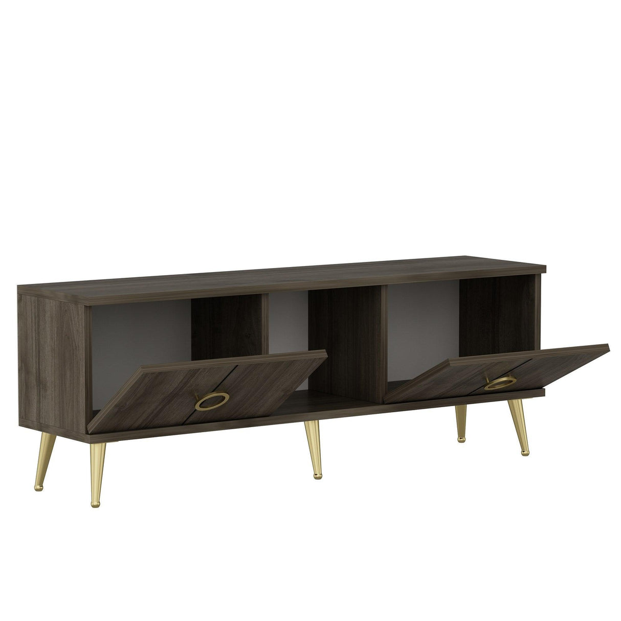 Comodă TV Cey, Diverse culori, 120x30x45 cm - Nuc | SKU: 327ODS1122 | Comodă TV Cey, 120x30x45 cm, varianta Nuc, produs pentru amenajarea locuinței, disponibil online în România la CasaMob