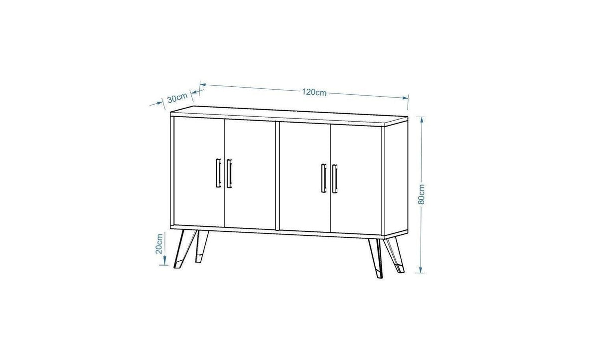 Comodă TV İlda, Diverse culori, 120x30x80 cm - Antracit | SKU: 327ODS1133 | Comodă TV İlda, 120x30x80 cm, varianta Antracit, produs pentru amenajarea locuinței, disponibil online în România la CasaMob