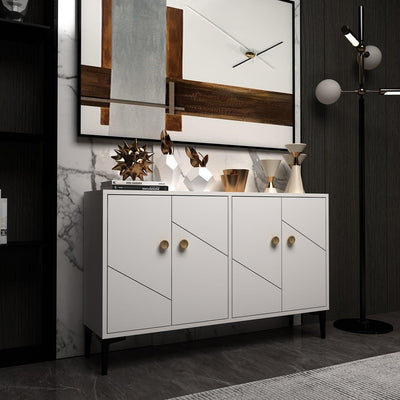 Alb | SKU: 327ODS1138 | Comodă TV Myria, 120x30x75 cm, varianta Alb, produs pentru amenajarea locuinței, disponibil online în România la CasaMob