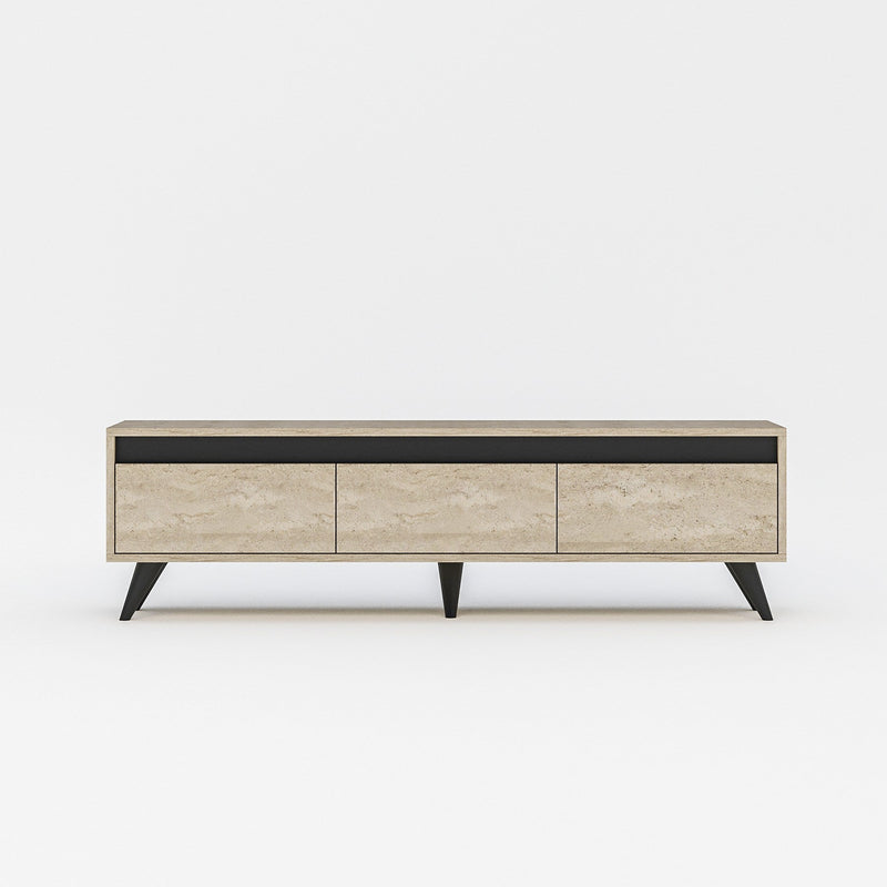 Travertin - Antracit | SKU: 327ODS1254 | Comodă TV Century, 150x30x45 cm, varianta Travertin - Antracit, produs pentru amenajarea locuinței, disponibil online în România la CasaMob